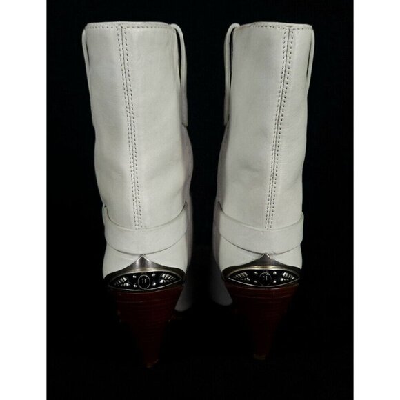 Isabel Marant Lamsy Leather Ankle Cowboy Boots 35 5 Gray New RARE - Picture 7 of 12